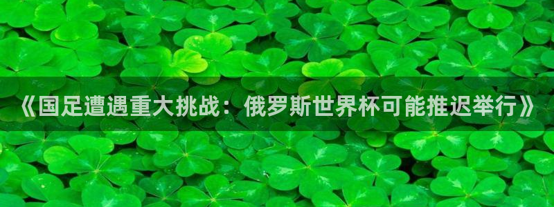 世界杯直播网站：《国足遭遇重大挑战：俄罗斯世界杯可能推迟举行》